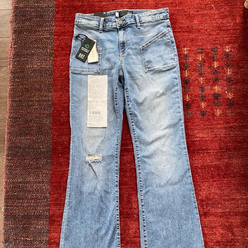 KUT from the Kluth Ana Mid-Rise Flare Jeans